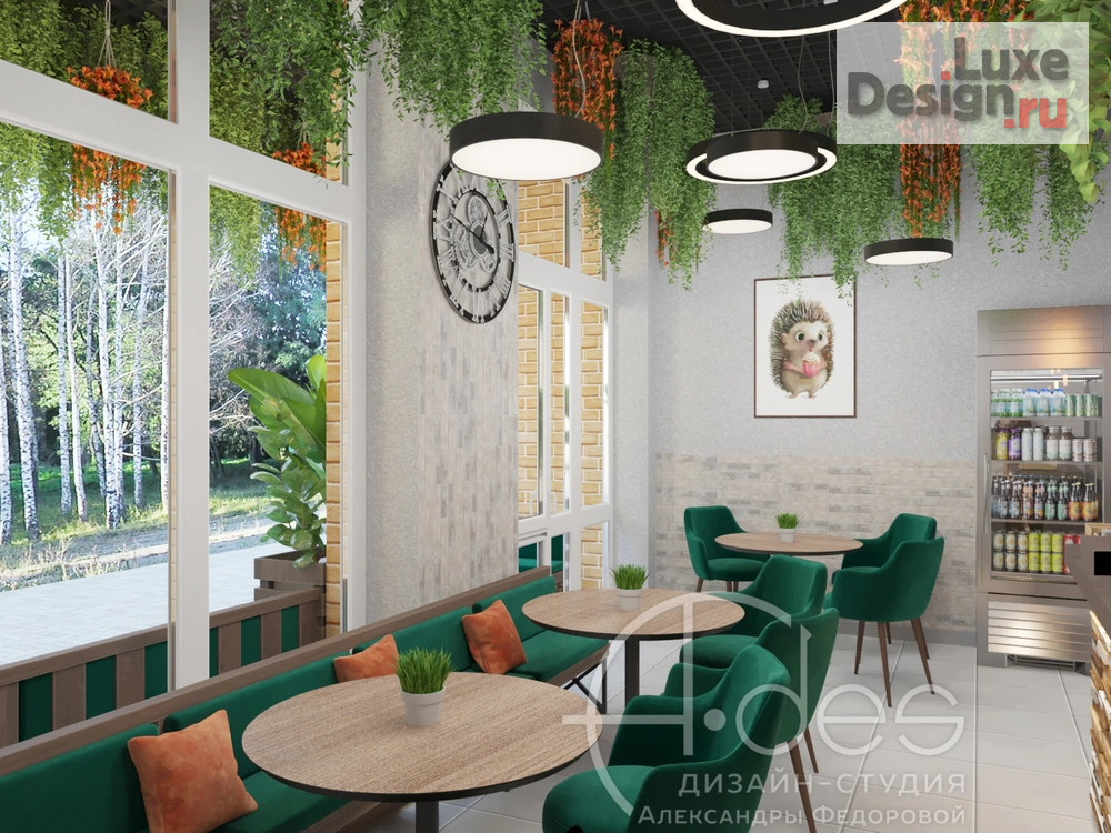 Дизайн интерьера кафе "Небольшая кофейня." (фото 3)