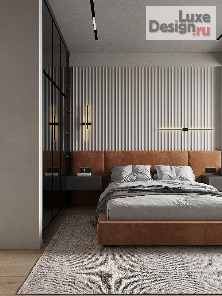Дизайн интерьера четырехкомнатной квартиры "Дизайн квартиры в современном стиле  ( Спальня)" (фото 1)