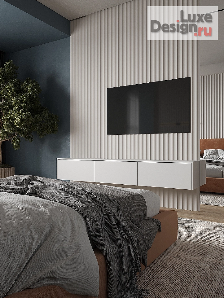 Дизайн интерьера четырехкомнатной квартиры "Дизайн квартиры в современном стиле  ( Спальня)" (фото 2)