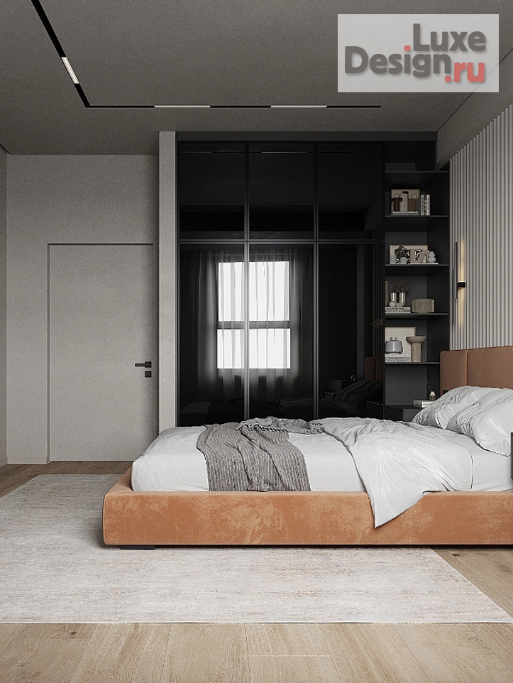 Дизайн интерьера четырехкомнатной квартиры "Дизайн квартиры в современном стиле  ( Спальня)" (фото 3)