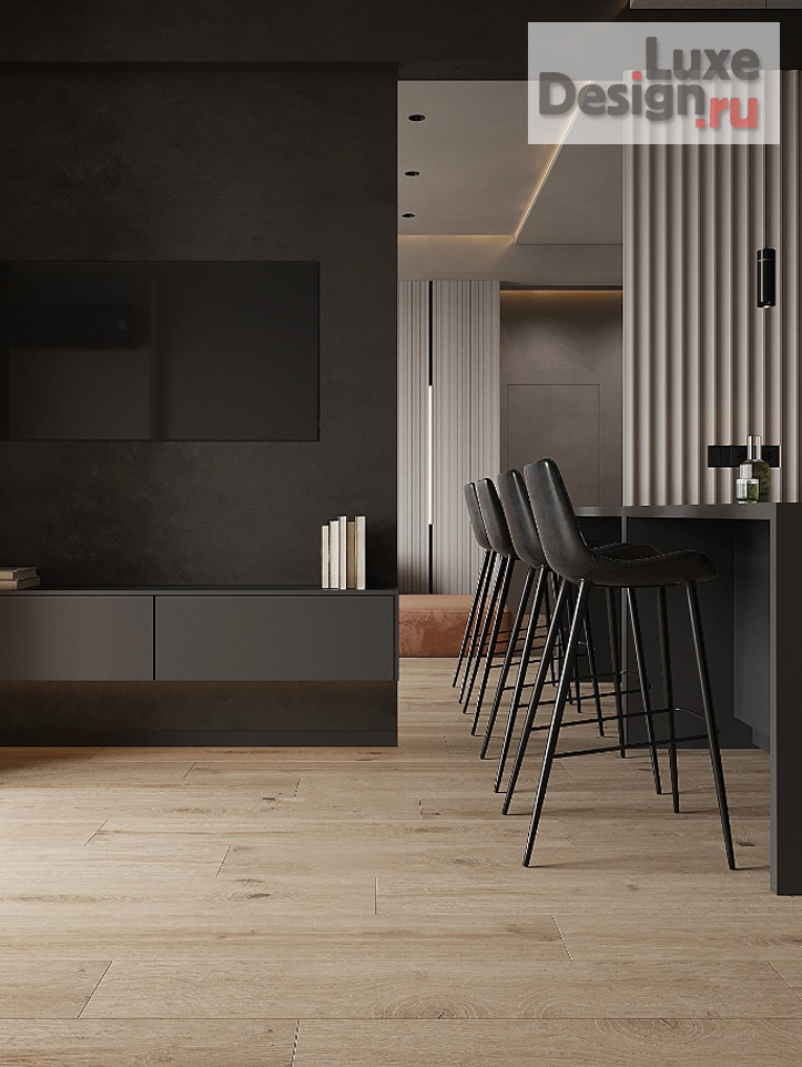 Дизайн интерьера трехкомнатной квартиры "Дизайн квартиры в современном стиле ( гостиная)" (фото 2)