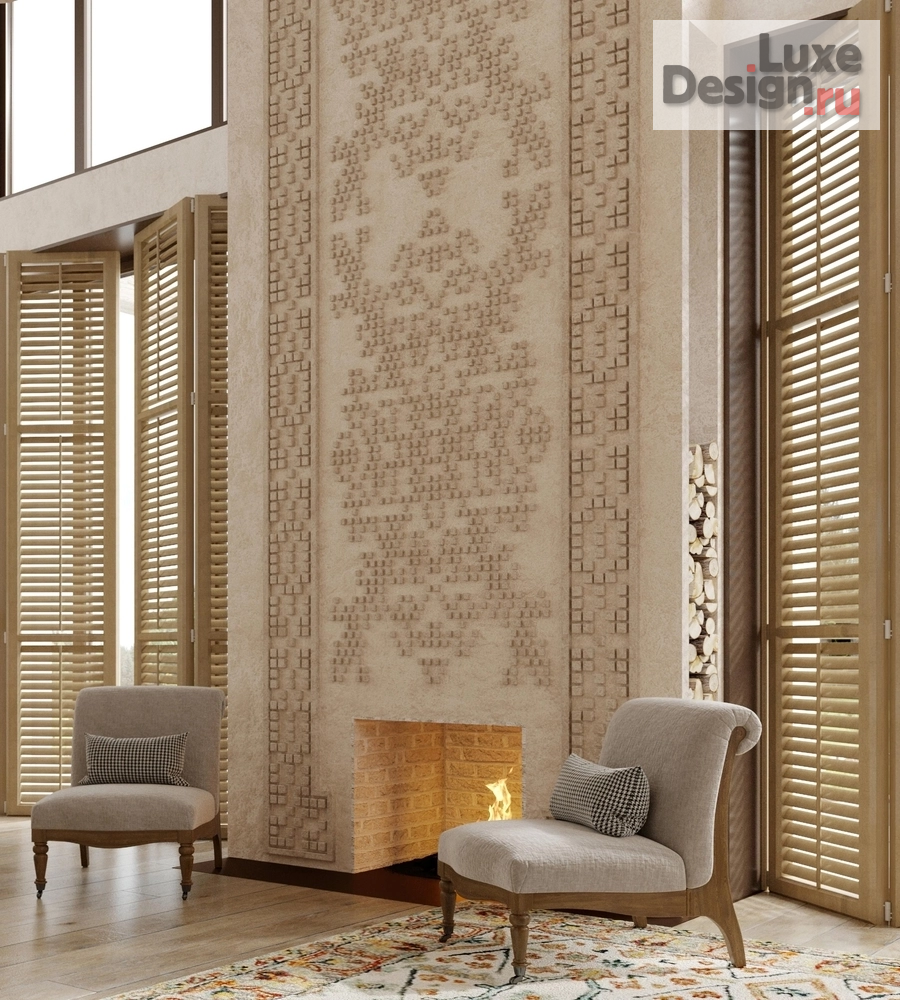 Дизайн интерьера загородного дома "Современный русский стиль " (фото 2)