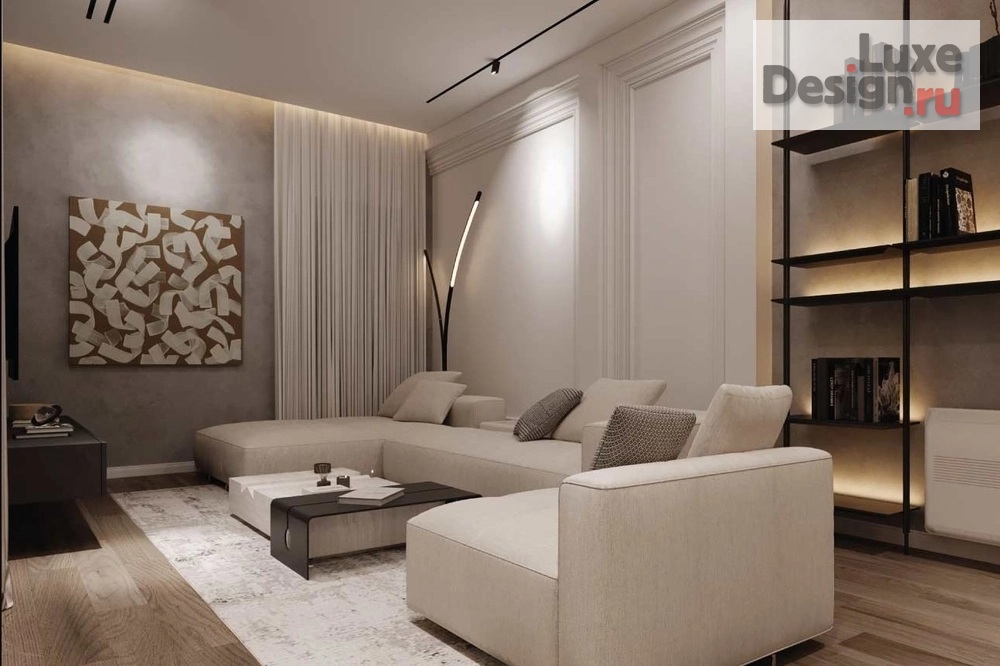 Дизайн интерьера трехкомнатной квартиры "квартира в современном стиле ЖК Два Капитана " (фото 3)