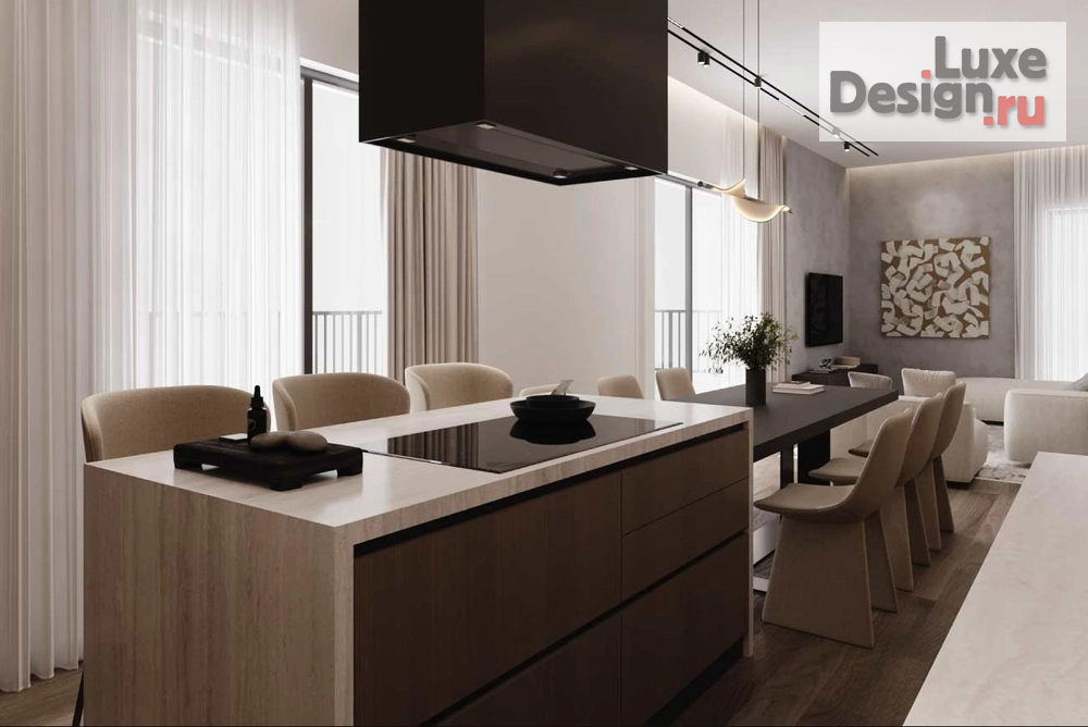 Дизайн интерьера трехкомнатной квартиры "квартира в современном стиле ЖК Два Капитана " (фото 2)