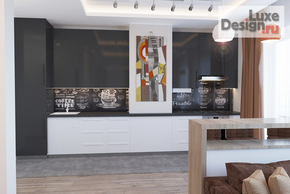 Дизайн интерьера однокомнатной квартиры "Проект однокомнатной квартиры" (фото 2)