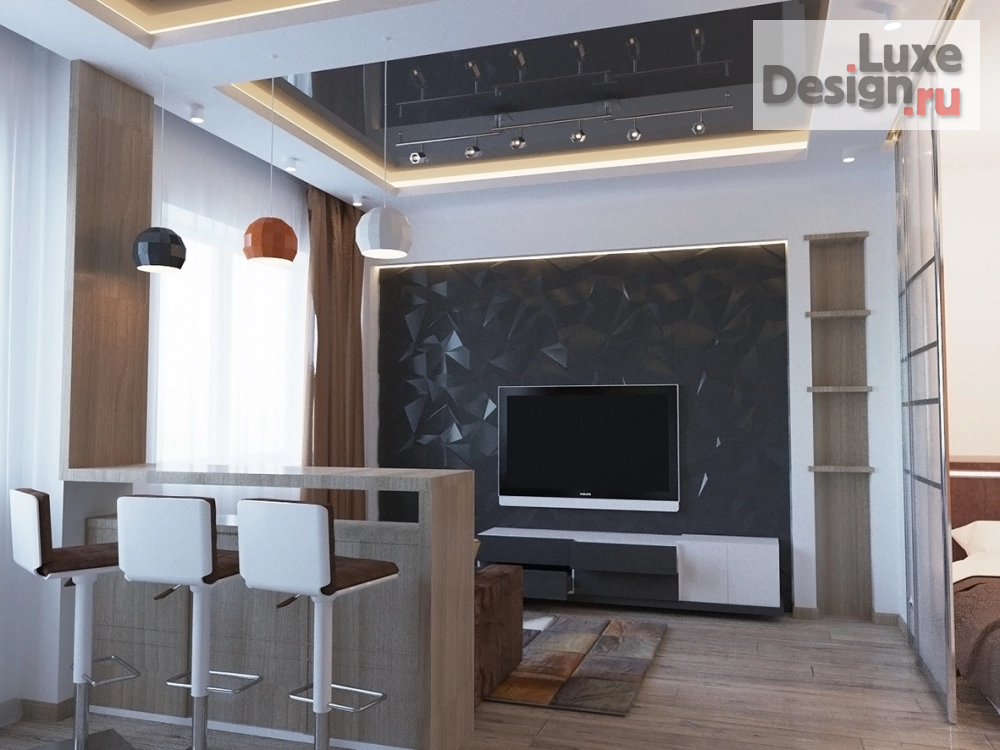 Дизайн интерьера однокомнатной квартиры "Проект однокомнатной квартиры" (фото 1)