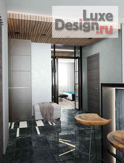 Дизайн интерьера двухкомнатной квартиры "Проект в мужском стиле 80 кв.м." (фото 4)