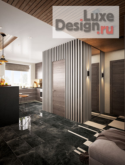 Дизайн интерьера двухкомнатной квартиры "Проект в мужском стиле 80 кв.м." (фото 6)