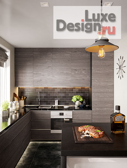 Дизайн интерьера двухкомнатной квартиры "Проект в мужском стиле 80 кв.м." (фото 9)