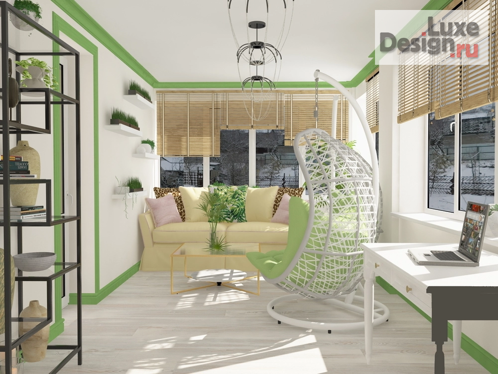 Дизайн интерьера загородного дома "Зимний сад " (фото 1)