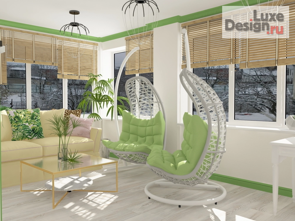 Дизайн интерьера загородного дома "Зимний сад " (фото 2)