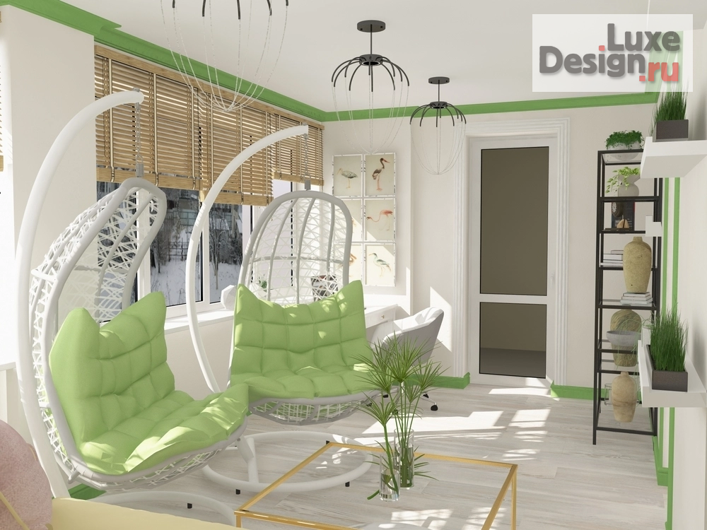 Дизайн интерьера загородного дома "Зимний сад " (фото 3)