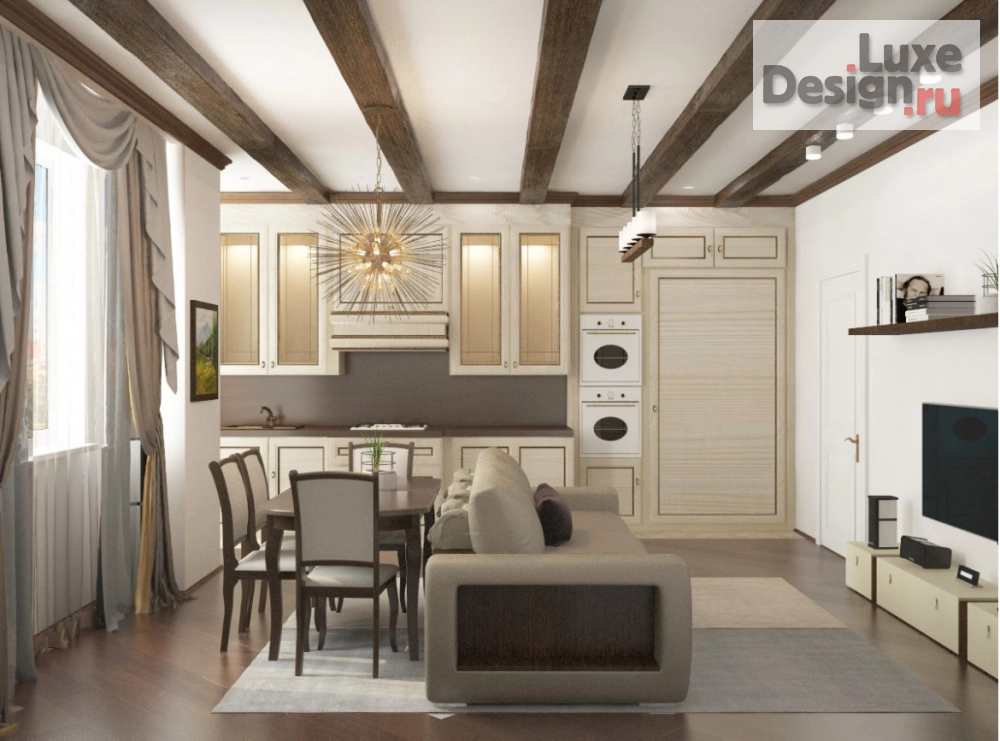 Дизайн интерьера трехкомнатной квартиры "Квартира 100м2" (фото 2)