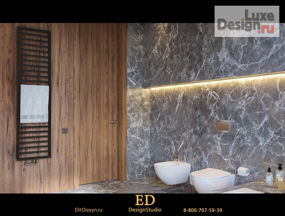 Дизайн интерьера двухкомнатной квартиры "Ванная в квартире" (фото 4)