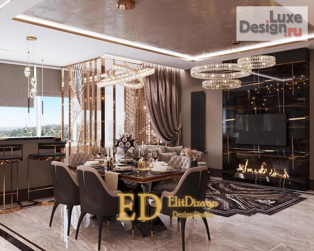 Дизайн интерьера двухкомнатной квартиры "Квартира Ар-Деко" (фото 34)