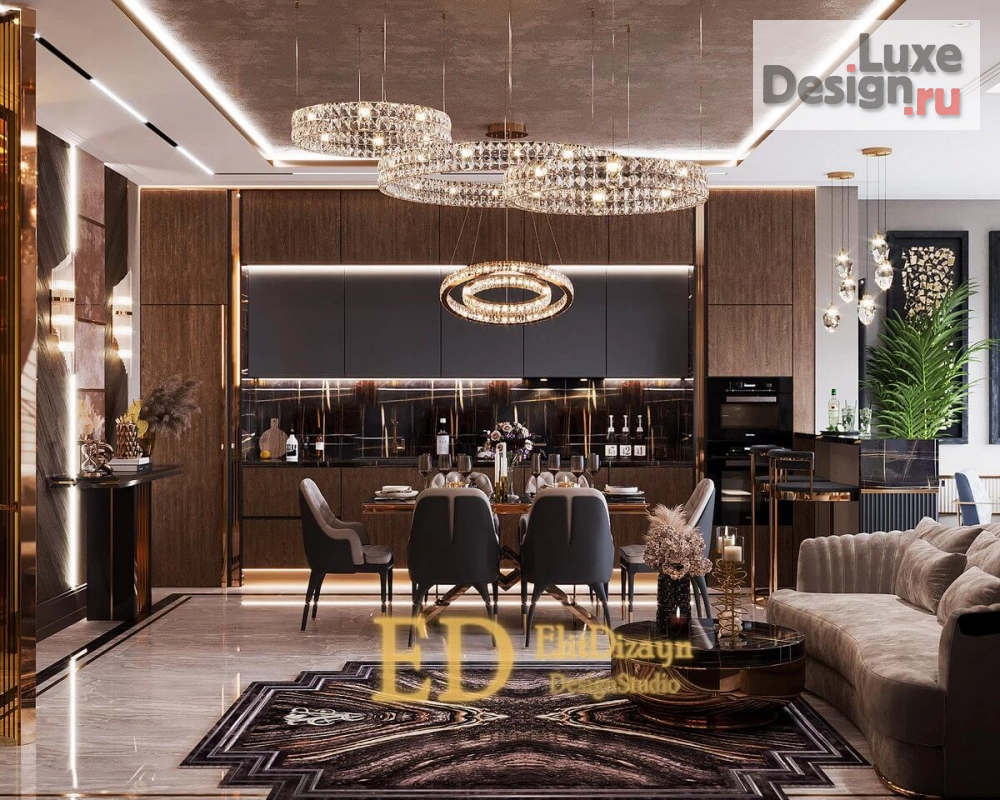 Дизайн интерьера двухкомнатной квартиры "Квартира Ар-Деко" (фото 38)