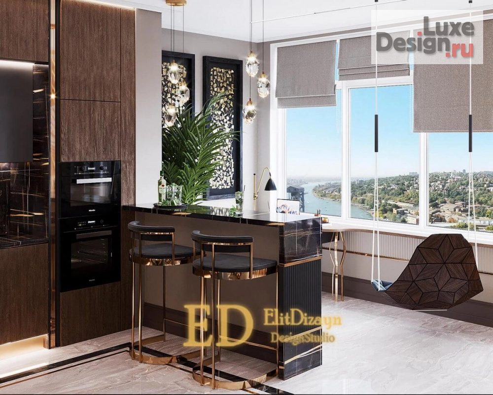 Дизайн интерьера двухкомнатной квартиры "Квартира Ар-Деко" (фото 40)