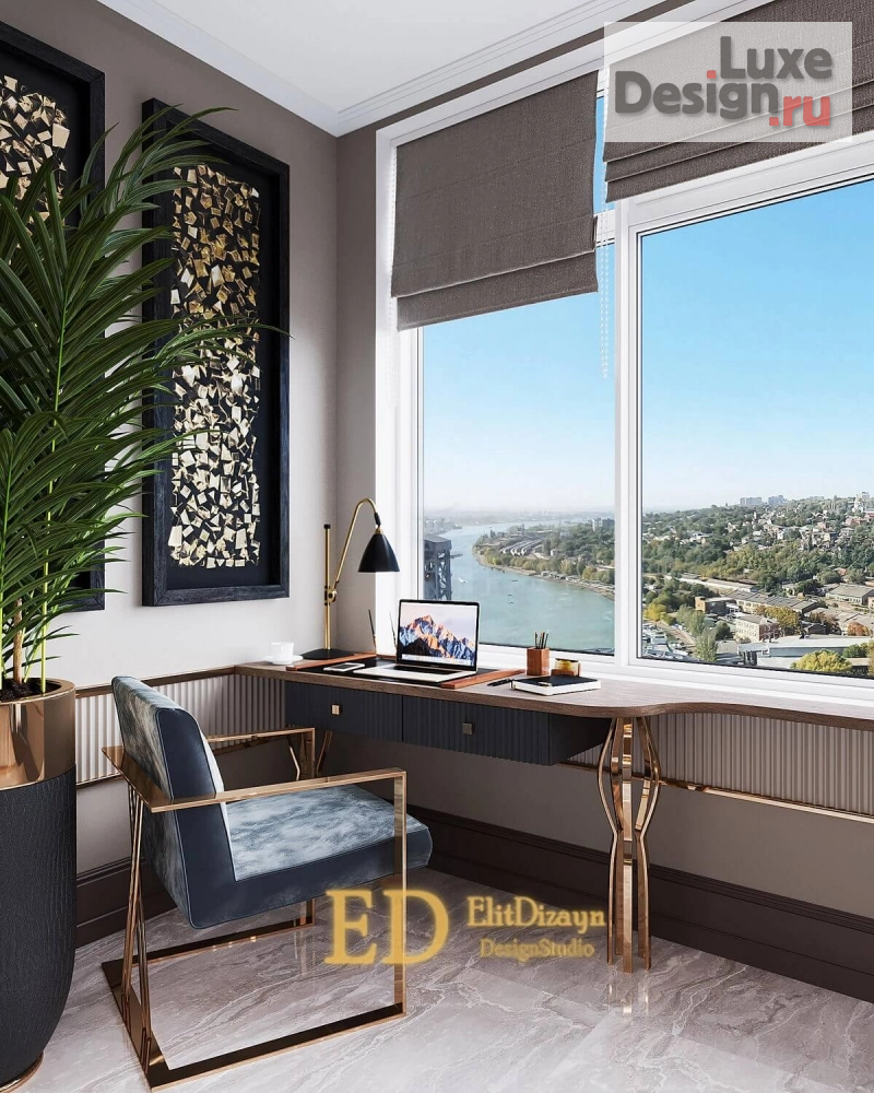 Дизайн интерьера двухкомнатной квартиры "Квартира Ар-Деко" (фото 46)