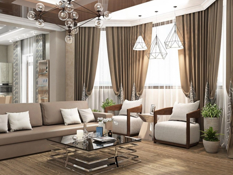 Дизайн интерьера в Ростове-на-Дону "Дизайнерский ремонт частного дома в стиле эклектика"