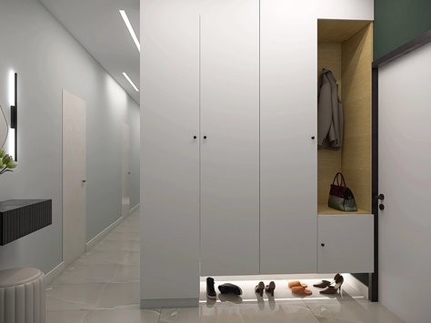 Дизайн интерьера двухкомнатной квартиры в Ростове-на-Дону "ЖК Сердце Ростова"