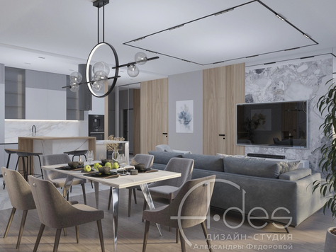 Дизайн интерьера квартир в Ростове-на-Дону "Дизайн-проект квартиры 120м2."