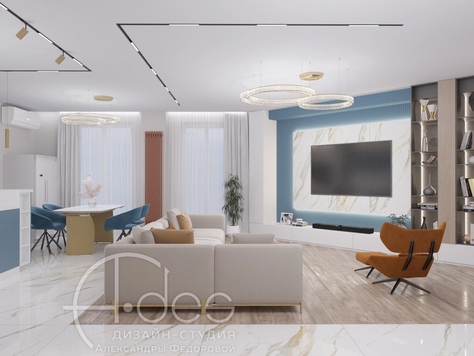 Дизайн интерьера частного интерьера в Ростове-на-Дону "Дизайн-проект квартиры 120 м2."