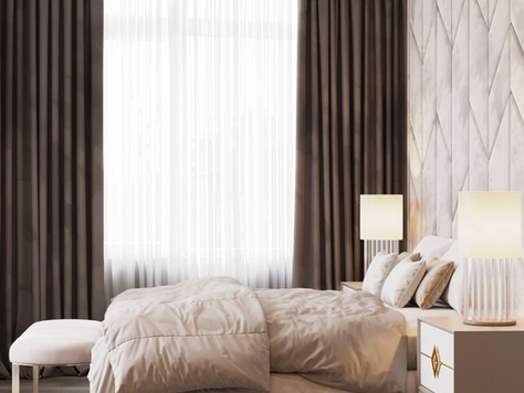 Дизайн интерьера в Ростове-на-Дону "Спальня, гардероб, ванная "