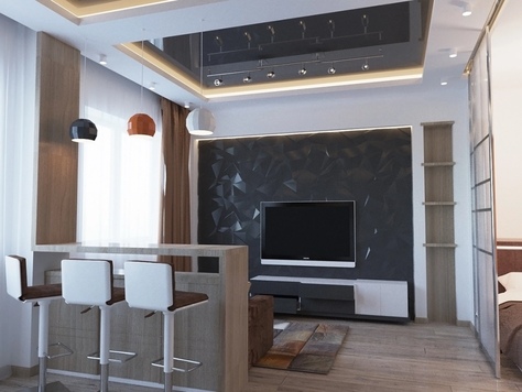 Дизайн интерьера однокомнатной квартиры в Ростове-на-Дону "Проект однокомнатной квартиры"